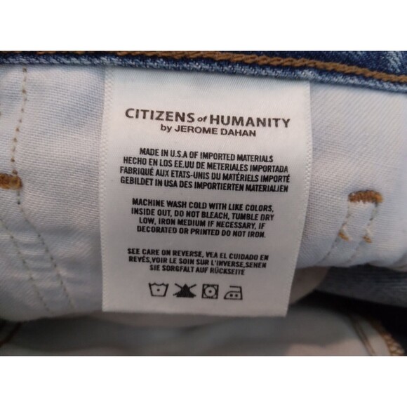 Citizens of Humanity Danielle Cut Off Denim Shorts 27 Light Wash Distressed High - Picture 7 of 10